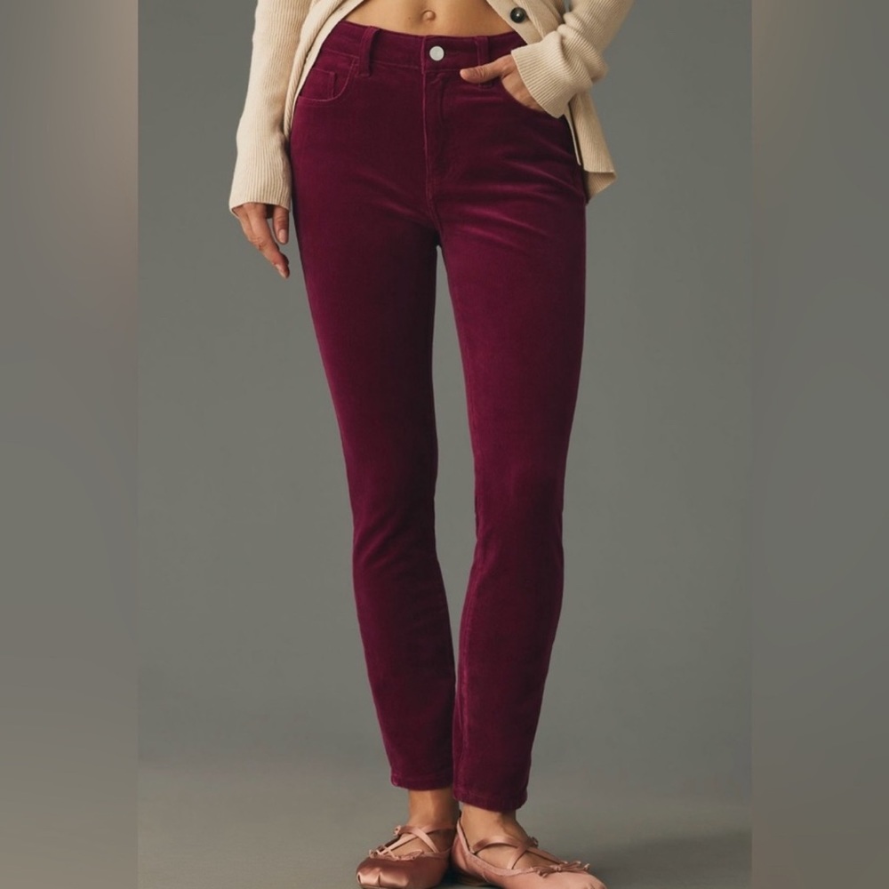 Pilcro Skinny Pants in Burgundy LIKE NEW